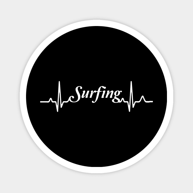 waves, surfing, heart, rate, beach shirt,surf, surfer,shirt, summer shirt, Magnet by L  B  S  T store